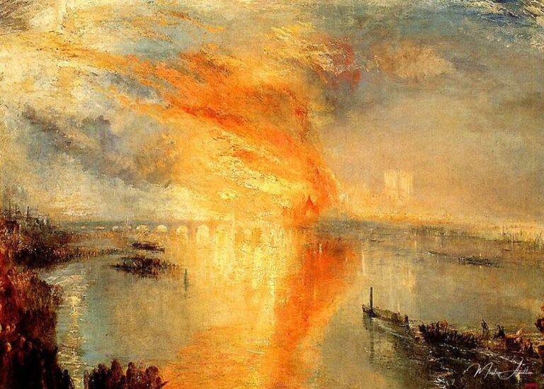 L incendi di Castel Widsor a Westminster in London di Lord Turner.